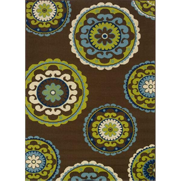 Sphinx By Oriental Weavers Area Rugs, Caspian 859D6 8X11 Rectangle - Brown/ Green-Polypropylene C859D6240330ST